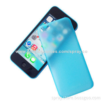 Colorful PP Slim Case for iPhone 5C, matte inside, rubber coating finish